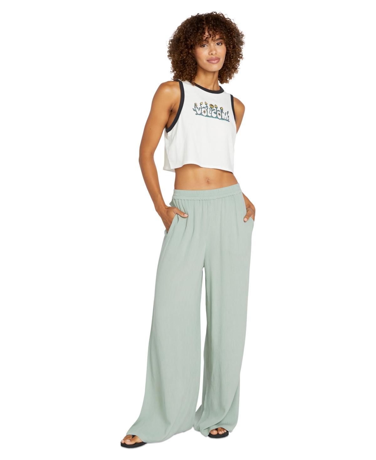 Volcom Juniors Stoneshine Wide-Leg Pants Product Image