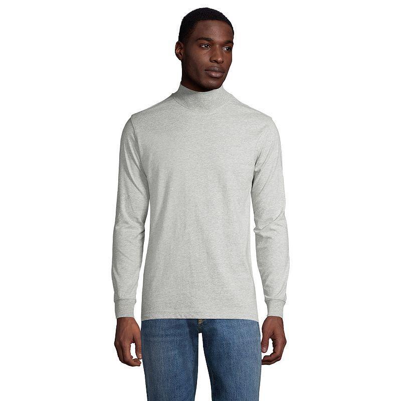 Big & Tall Lands End Super-T Classic-Fit Mock Turtleneck, Mens Product Image