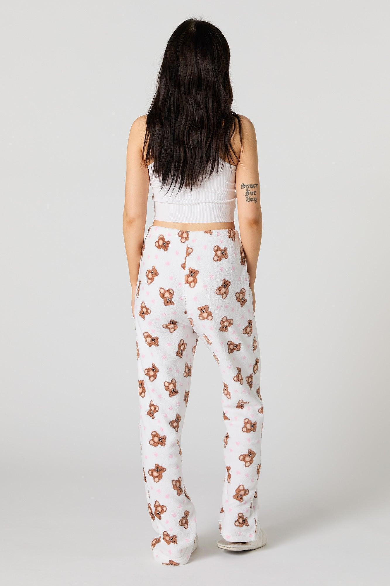 Printed Plush Pajama Pant Female Product Image