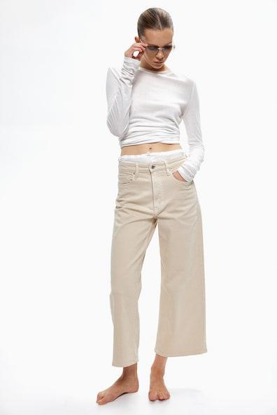 Wide High Cropped Jeans Product Image