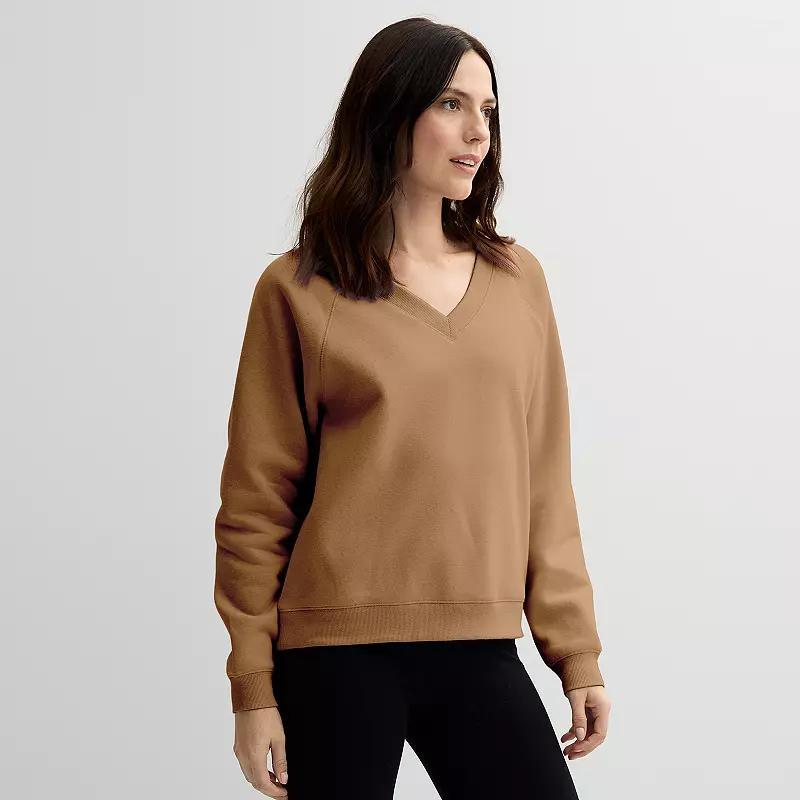 Womens Sonoma Goods For Life V-Neck Sweatshirt product image