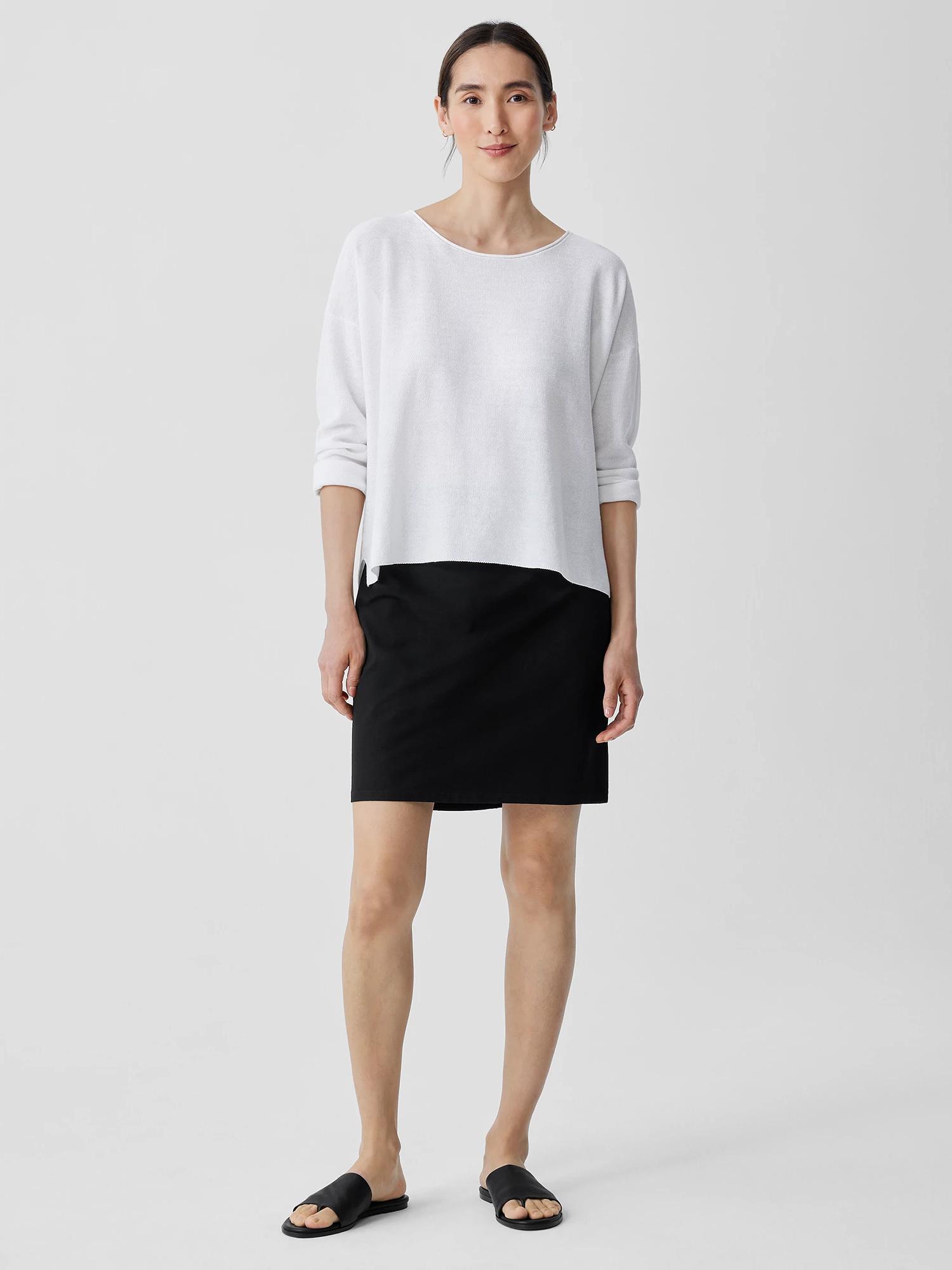 EILEEN FISHER Washable Stretch Crepe Mini Skirtfemale Product Image