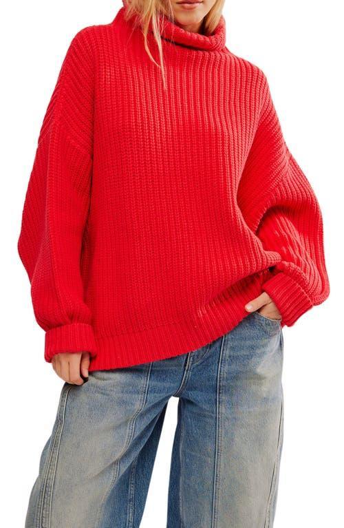 Swim Too Deep Turtleneck Sweater In Heart Eyes Product Image