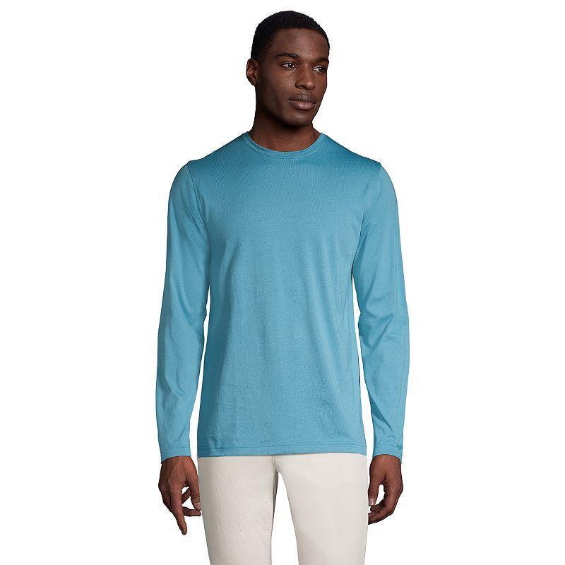 Men's Big Long Sleeve Supima Tee - Lands' End Product Image