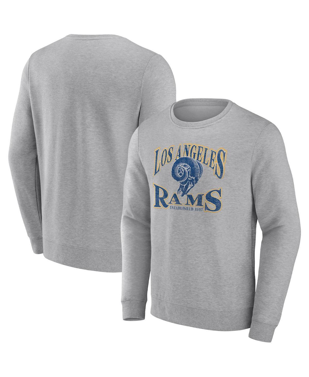 Mens Fanatics Heathered Charcoal Los Angeles Rams Playability Pullover Sweatshirt Product Image