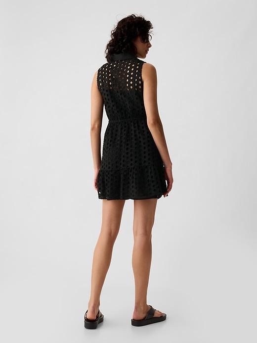 Eyelet Tiered Mini Dress Product Image