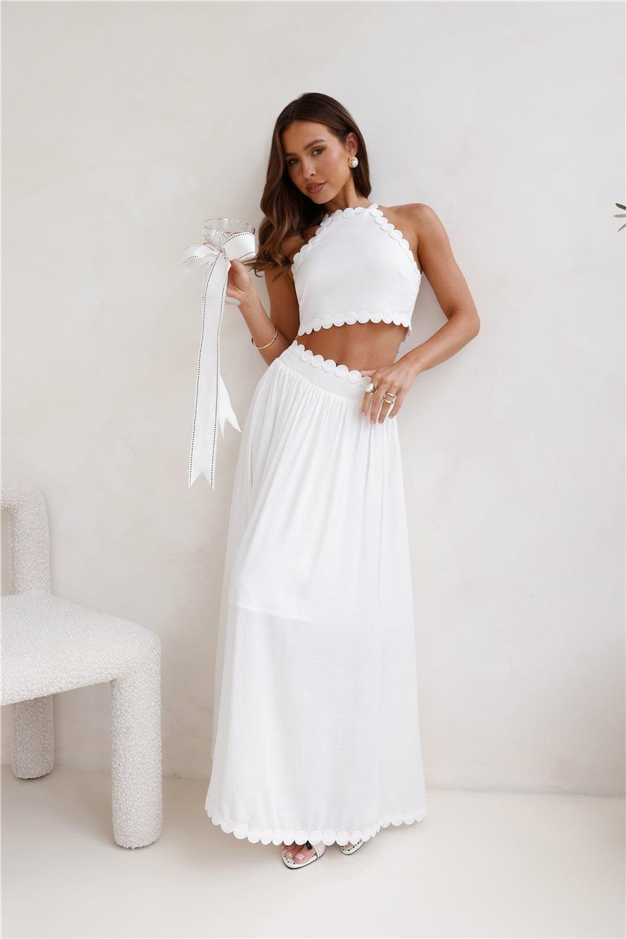 Linked Together Maxi Skirt White Product Image