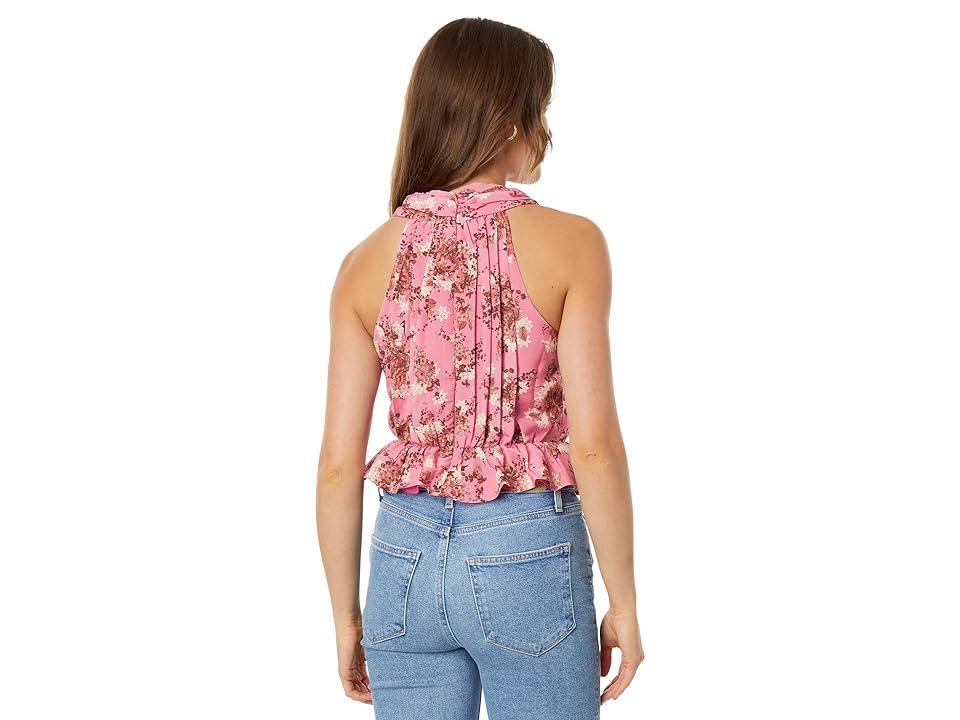 line and dot Bloom Top (Rose) Women's Clothing Product Image