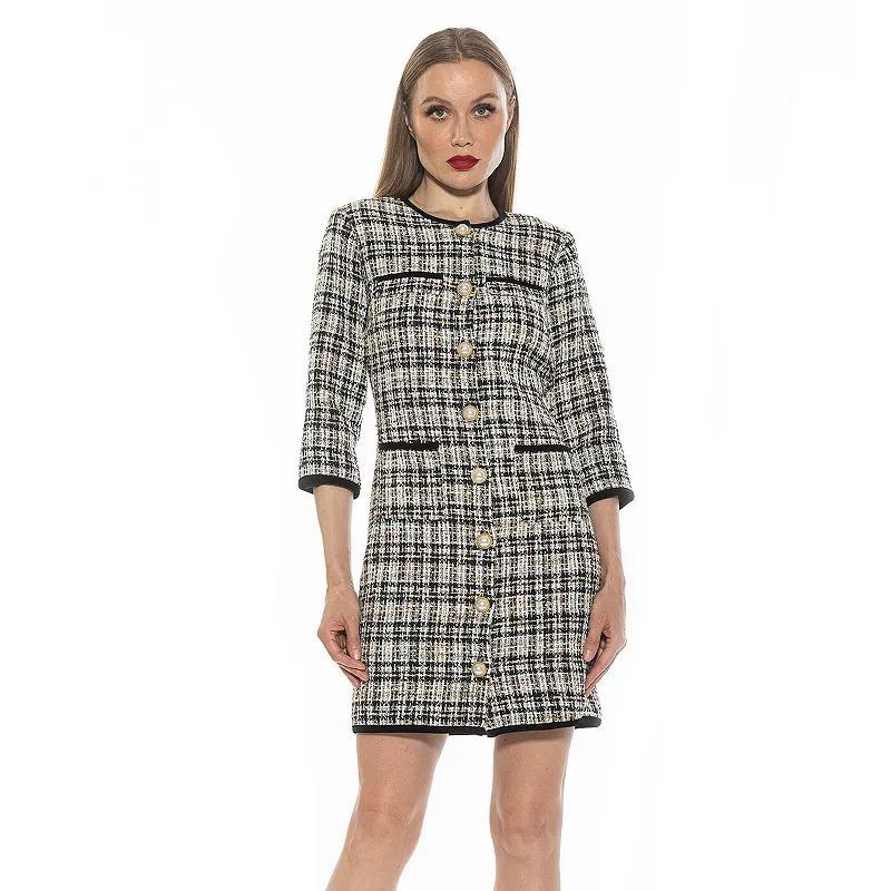 Womens ALEXIA ADMOR Kairo Tweed Dress Product Image