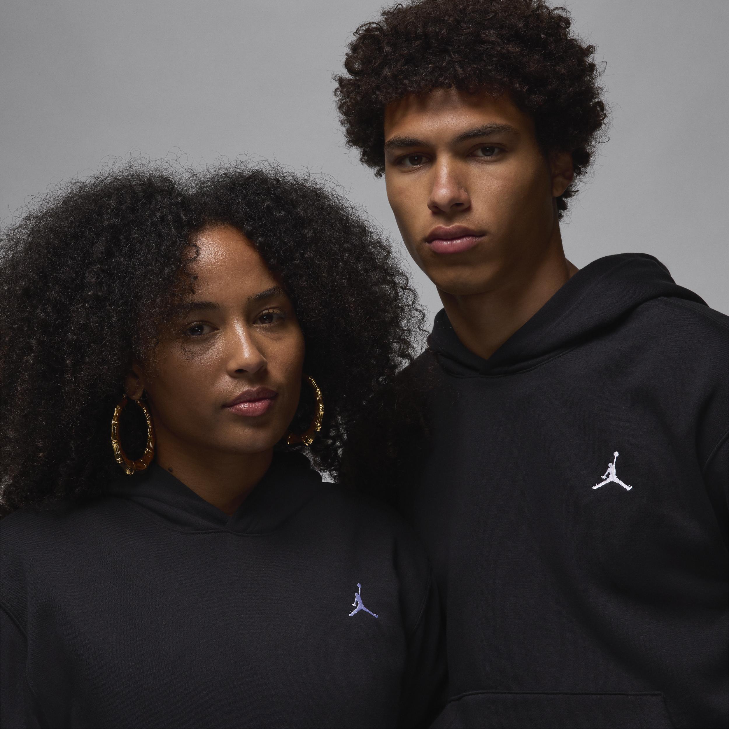 Jordan Mens Brooklyn Fleece Pullover - Black/White Product Image