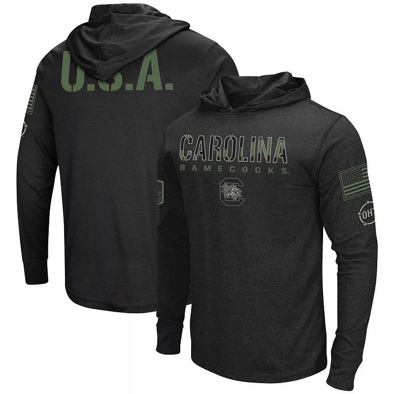 Mens Colosseum Black Iowa Hawkeyes Big & Tall OHT Military Appreciation Tango Long Sleeve Hoodie T-Shirt Product Image