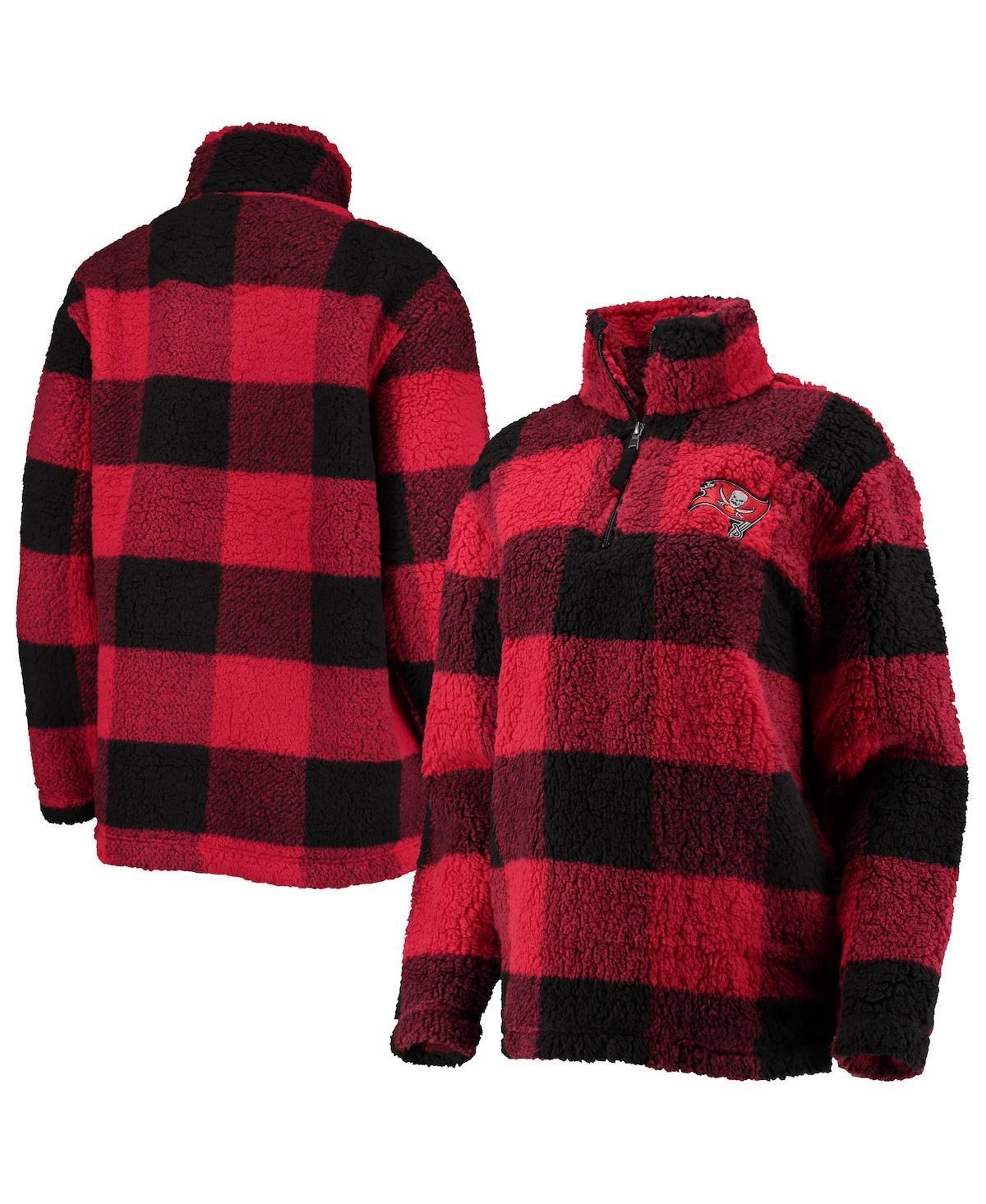 Womens G-III 4Her by Carl Banks Tampa Bay Buccaneers Sherpa Plaid Quarter-Zip Jacket Product Image