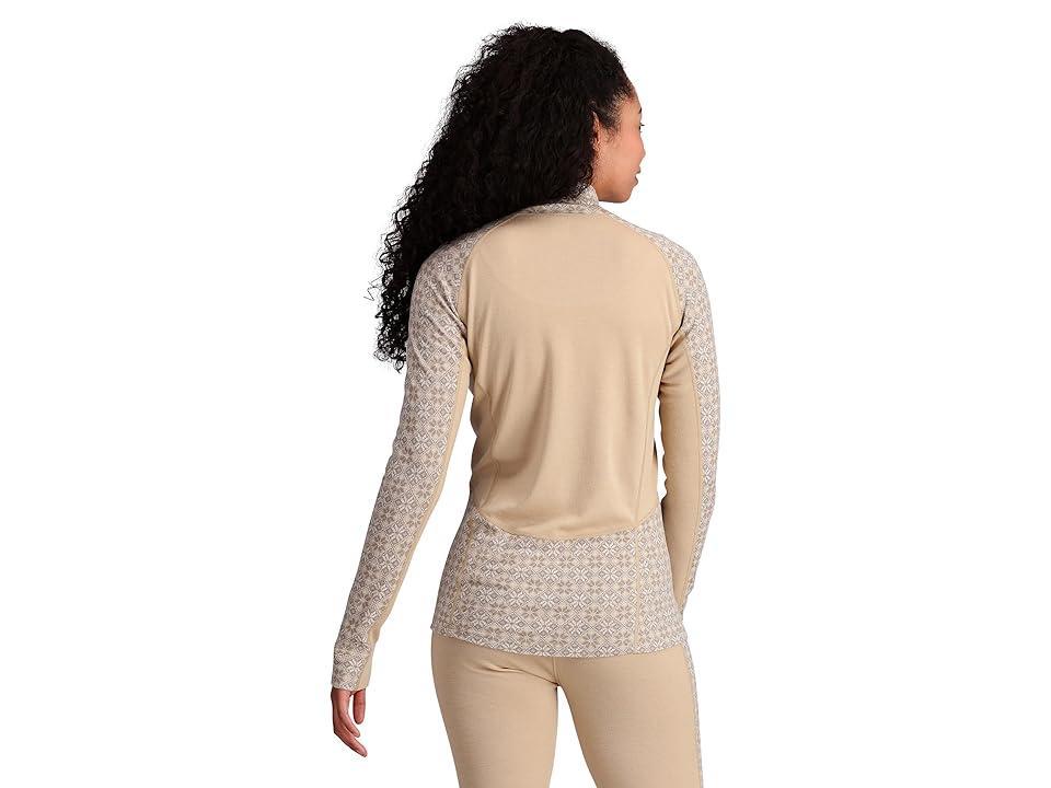 KARI TRAA Rose Light Base Layer 1/2 Zip (Oat) Women's Clothing Product Image