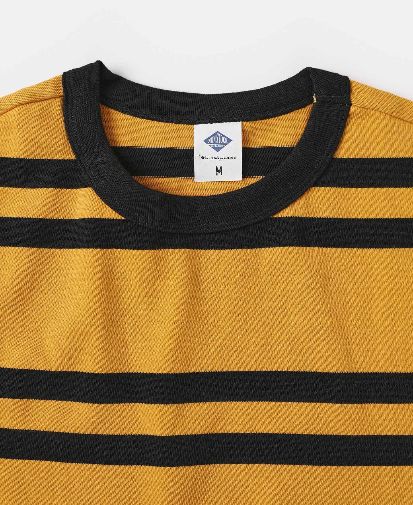 9.8 oz IVY Style Striped T-Shirt - Yellow/Black Product Image