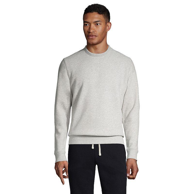 Big & Tall Lands End Serious Sweats Crewneck Sweatshirt, Mens Gray Grey Product Image