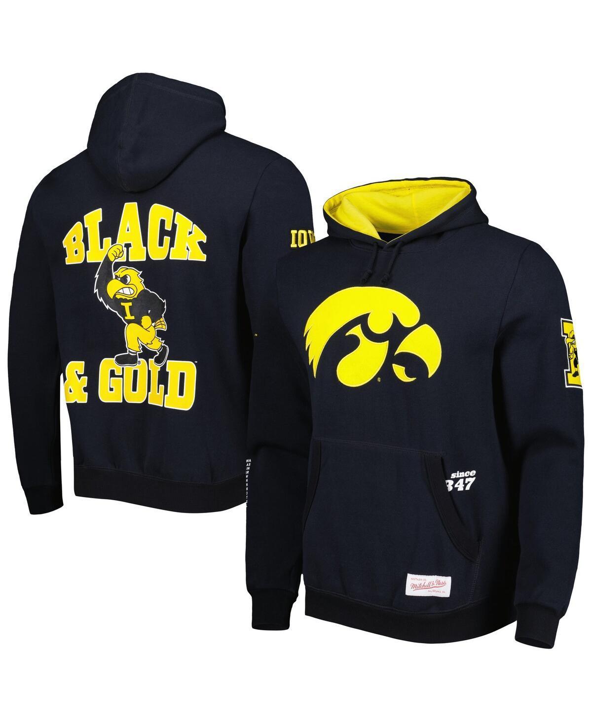 Mens Mitchell & Ness Black Iowa Hawkeyes Team Origins Pullover Hoodie Product Image