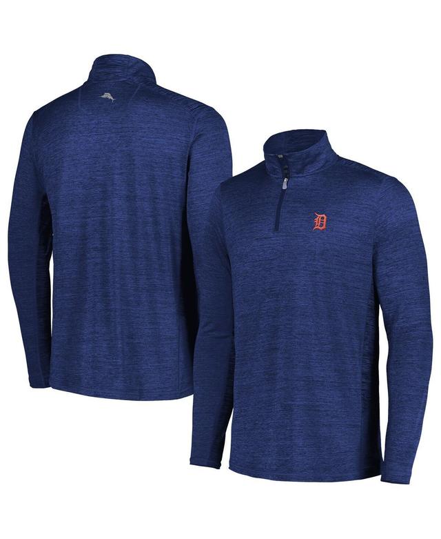 Mens Tommy Bahama Navy Detroit Tigers Delray IslandZoneHalf-Zip Top Product Image