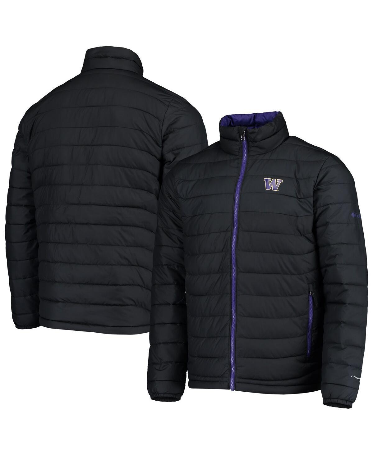 Mens Black Washington Huskies Powder Lite Omni-Heat Reflective Full-Zip Jacket Product Image