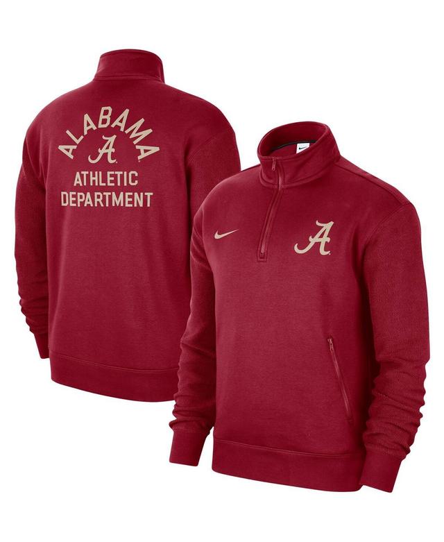 Mens Nike Crimson Alabama Crimson Tide Campus Athletic Department Quarter-Zip Sweatshirt Product Image