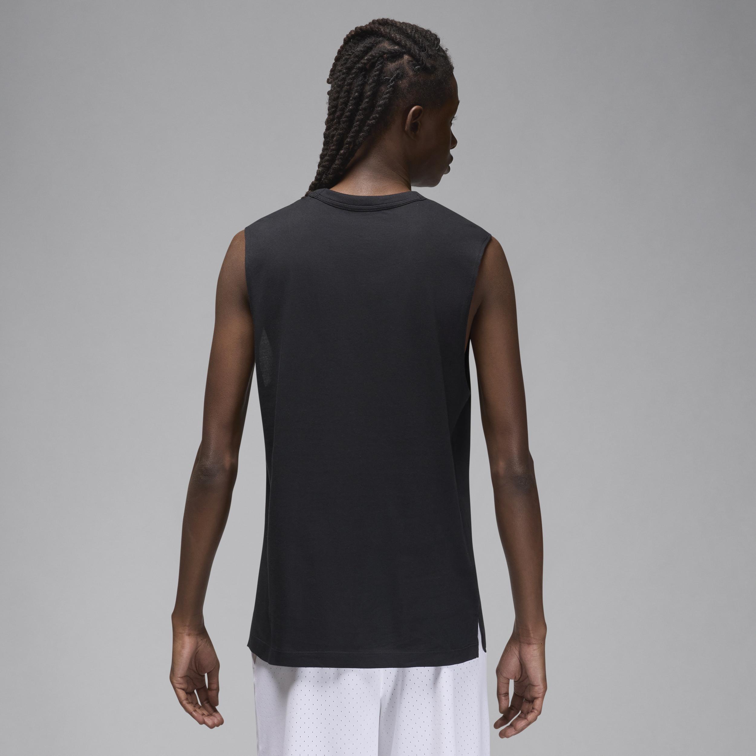 Jordan Mens Dri-FIT Sport Sleeveless T-Shirt - Black/White Product Image