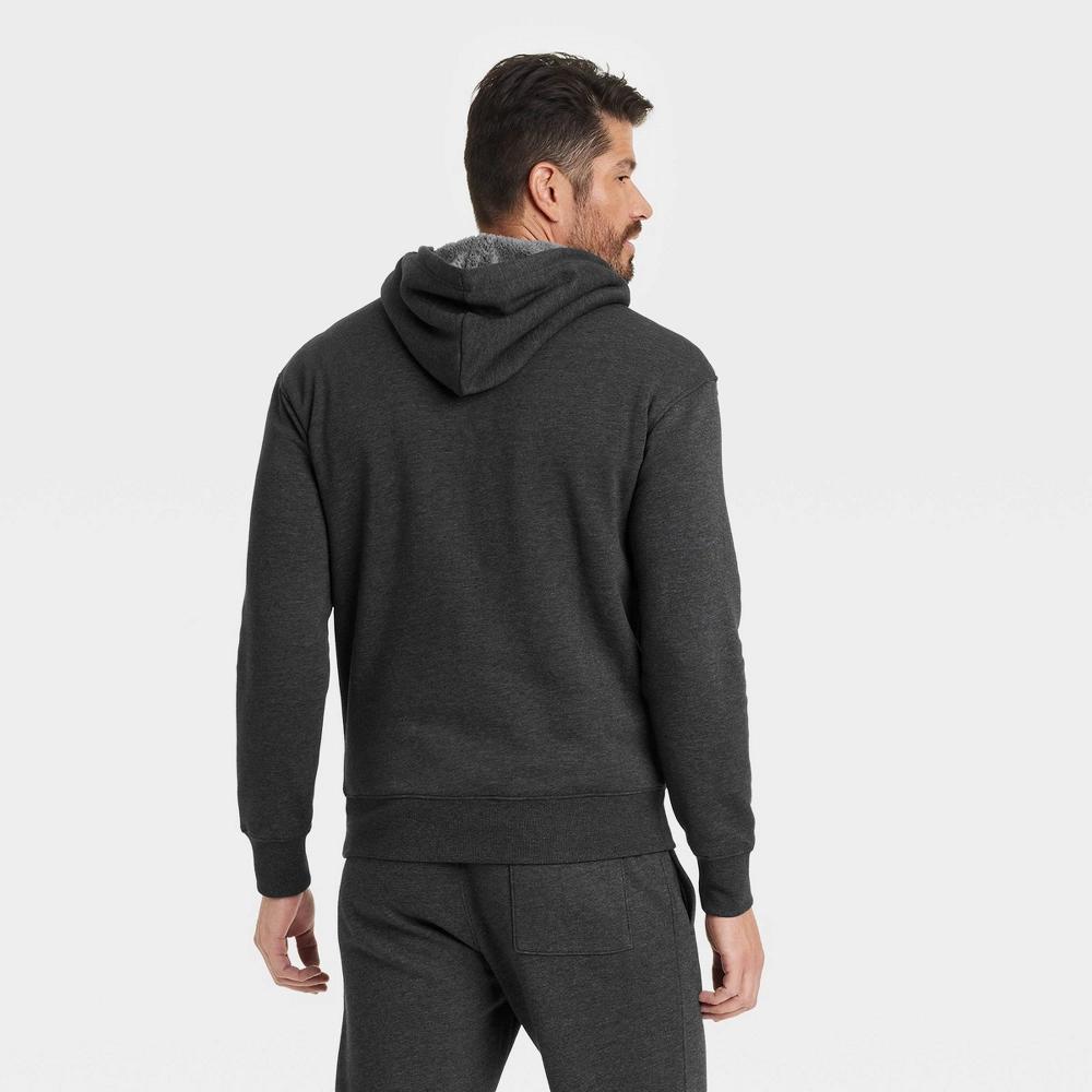 Mens High Pile Lined Zip-Up Hoodie - Goodfellow & Co Black XL Product Image