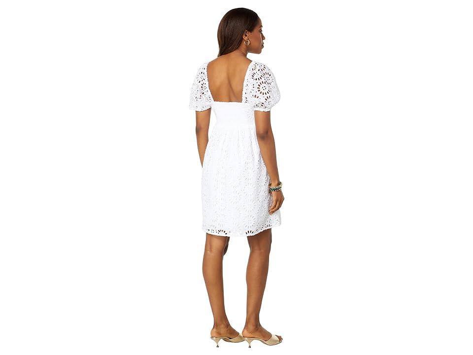 Lilly Pulitzer Kay Short Sleeve Eyelet Dress (Resort Oversized Pinwheel Eyelet) Women's Dress Product Image