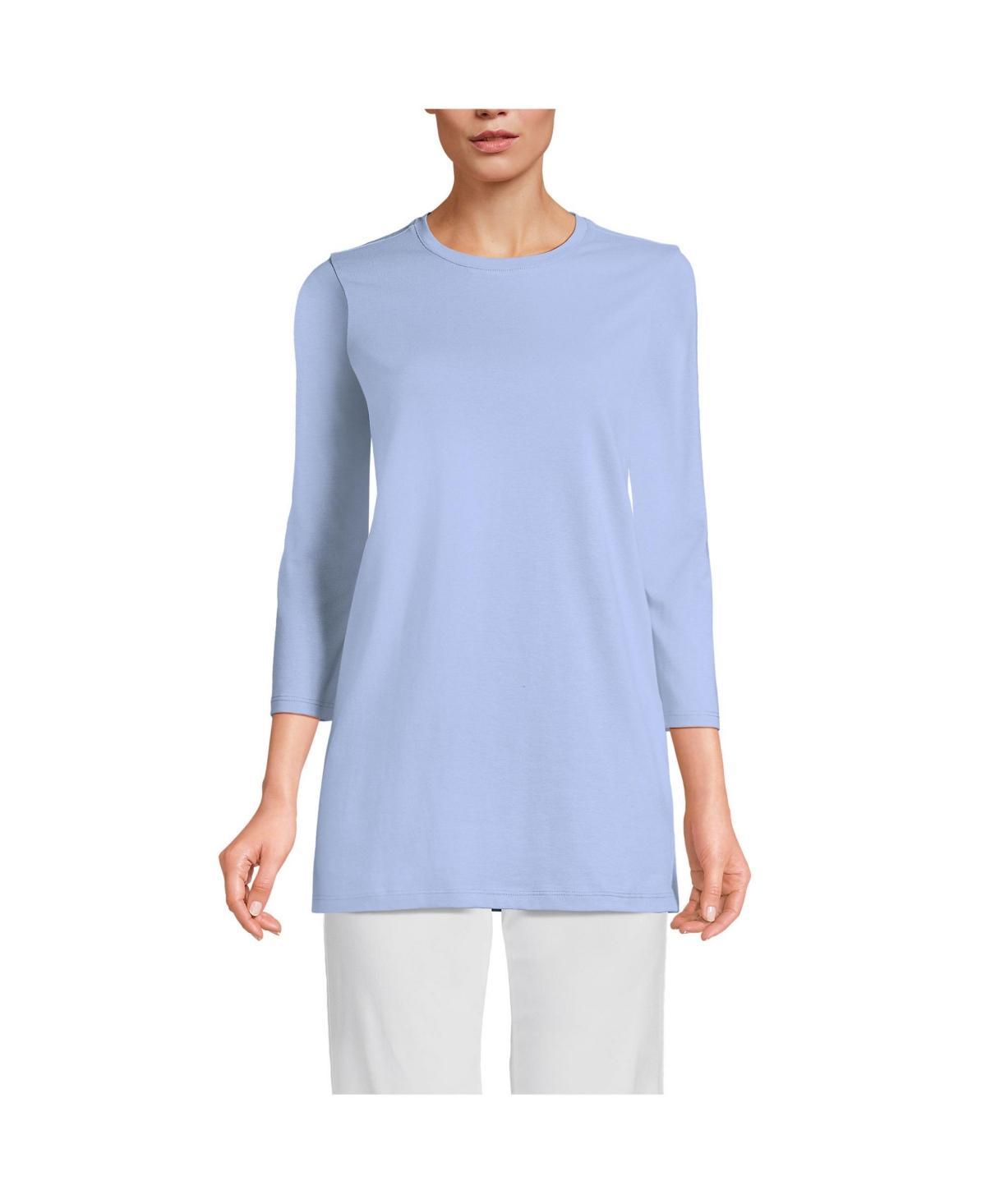 Lands End Womens Supima Crew Neck Tunic Product Image