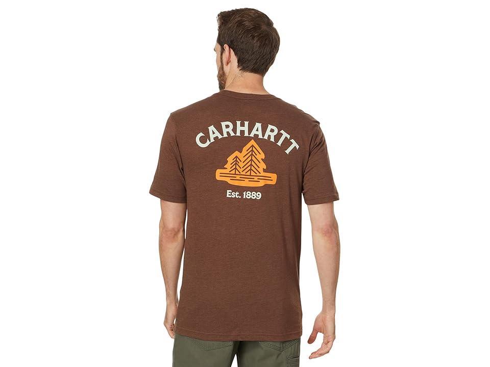 Carhartt Relaxed Fit Lightweight Short-Sleeve Pocket Tree Graphic T-Shirt (Mocha Heather) Men's Short Sleeve Knit Product Image