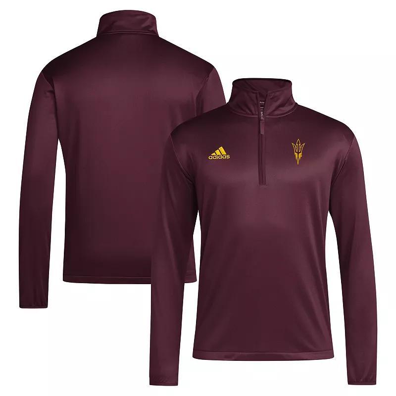 Mens adidas Maroon Arizona State Sun Devils Coaches Sideline Quarter-Zip Top Product Image