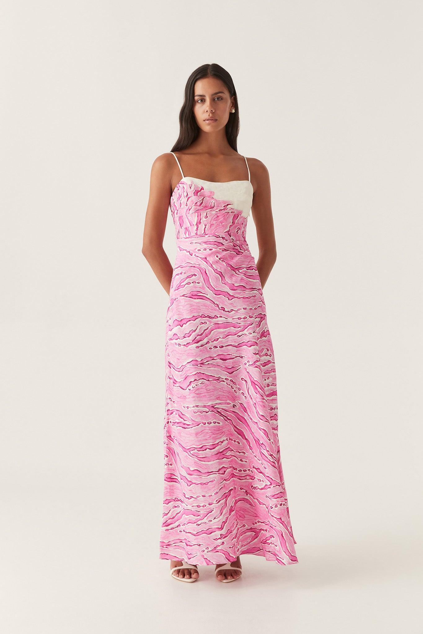 Clarice Draped Maxi Dress Product Image