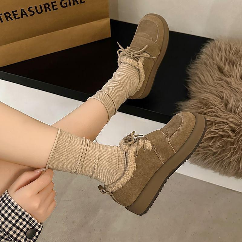 Plain Fleece Lined Lace Ups Product Image