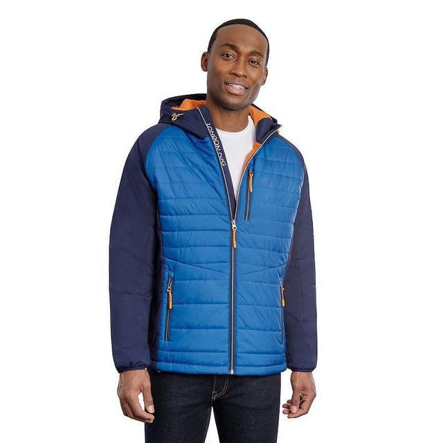 Mens London Fog Hybrid Hooded Packable Jacket Product Image