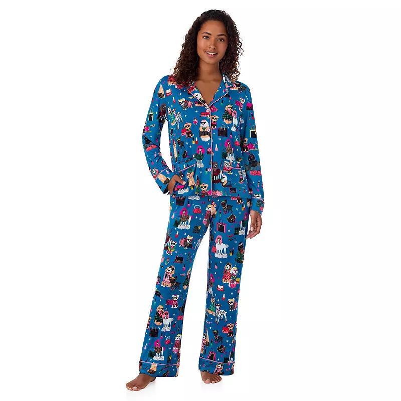 Womens Beauty Sleep Social 2-pc. Cozy Jersey Pajama Top & Pajama Bottom Set Product Image