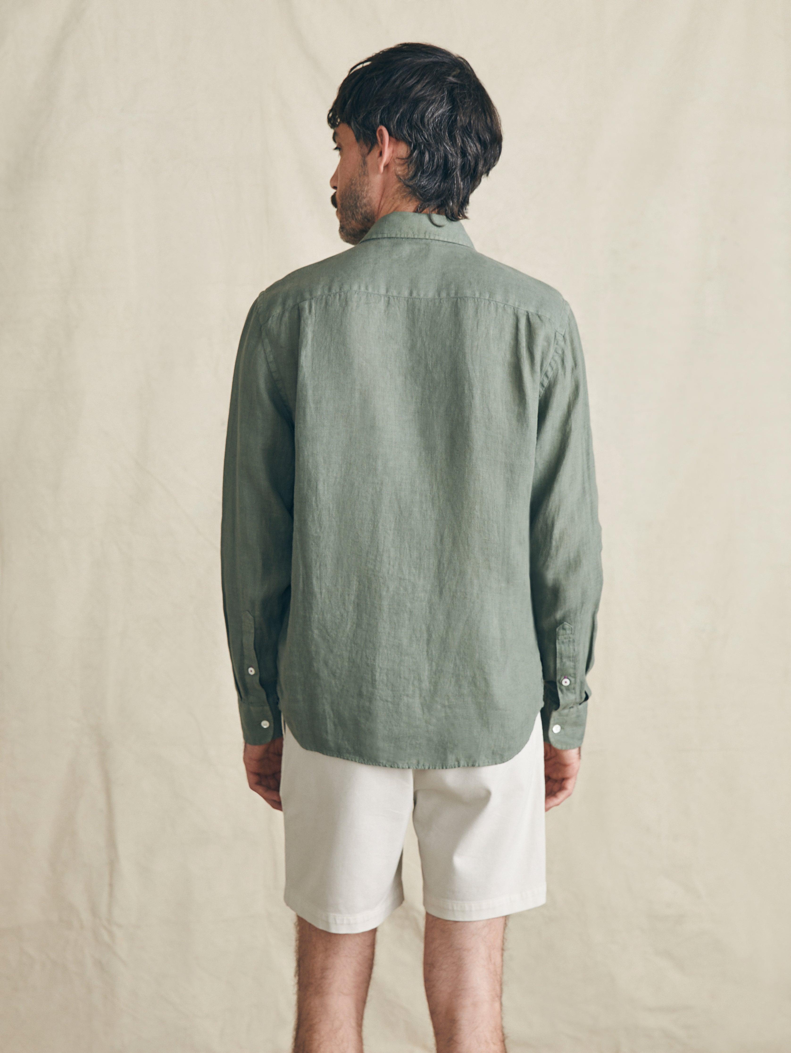 Laguna Linen Shirt - Desert Olive Male Product Image