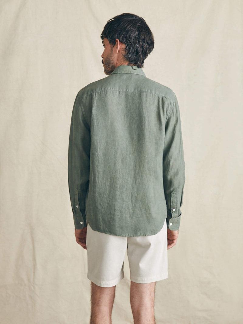 Laguna Linen Shirt - Desert Olive Product Image