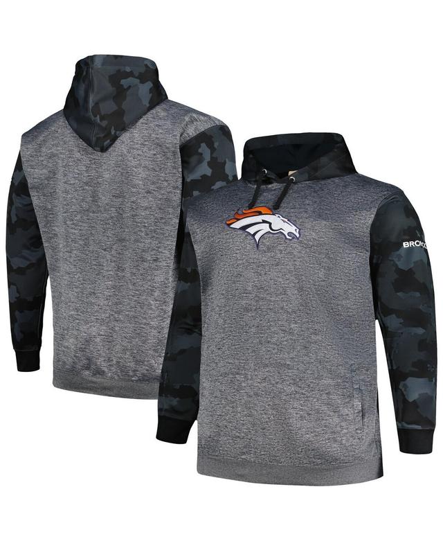 Mens Fanatics Heather Charcoal Denver Broncos Big and Tall Camo Pullover Hoodie Product Image