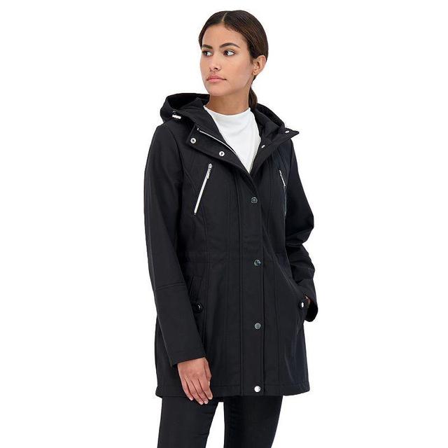 Sebby Collection Womens Soft Shell Jacket with Hood Product Image