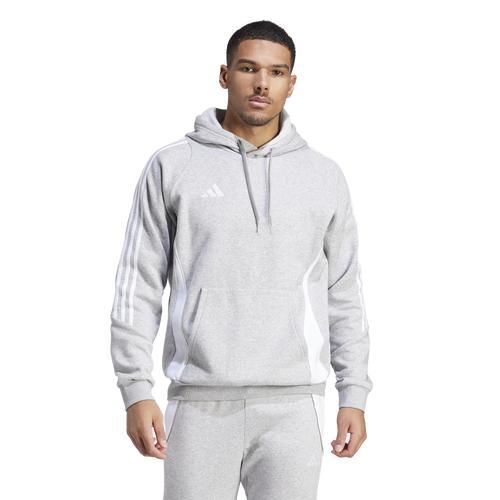 adidas Mens adidas Tiro24 Sweat Hoodie - Mens Medium Grey Heather/White Product Image