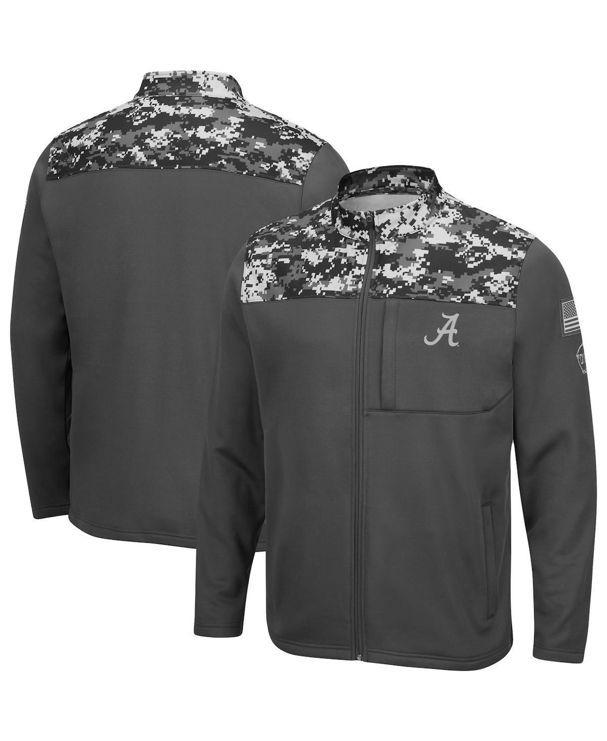 Mens Colosseum Charcoal Alabama Crimson Tide Oht Military-Inspired Appreciation Digi Camo Full-Zip Jacket Product Image