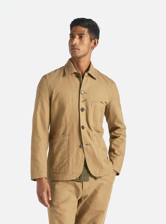 Universal Works Bakers Jacket in Sand Brushed Moleskin Product Image