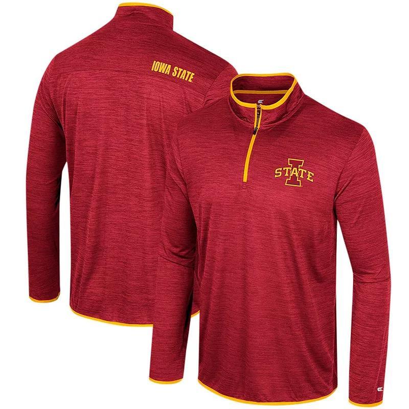 Mens Colosseum Crimson Iowa State Cyclones Wright Quarter-Zip Windshirt Product Image