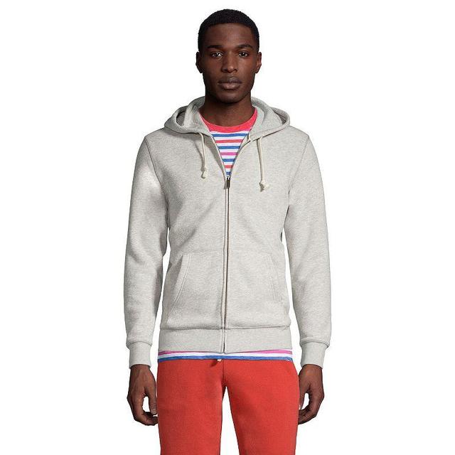 Big & Tall Lands End Serious Sweats Full-Zip Hoodie, Mens Gray Grey Product Image