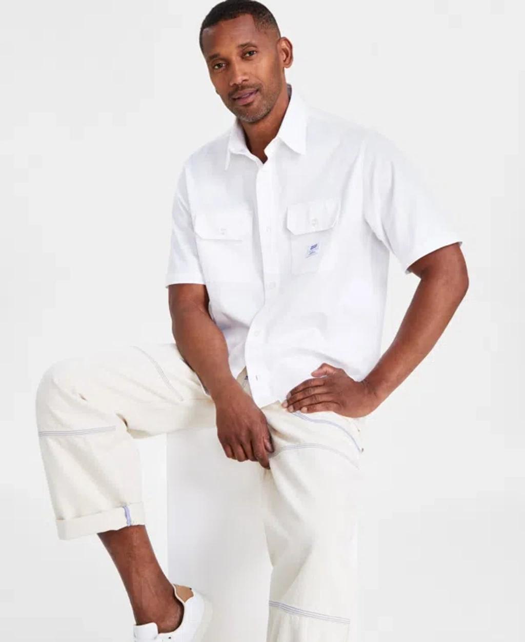 Hugo by Hugo Boss Mens Loose-Fit Button-Down Twill Shirt Product Image