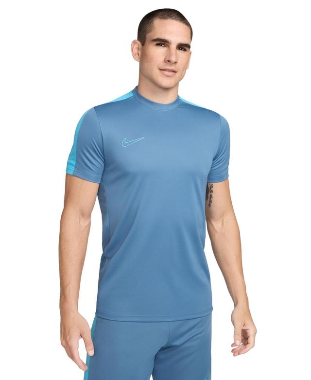 NIKE Men's Academy Dri-fit Short Sleeve Soccer T-shirt In Blue Product Image