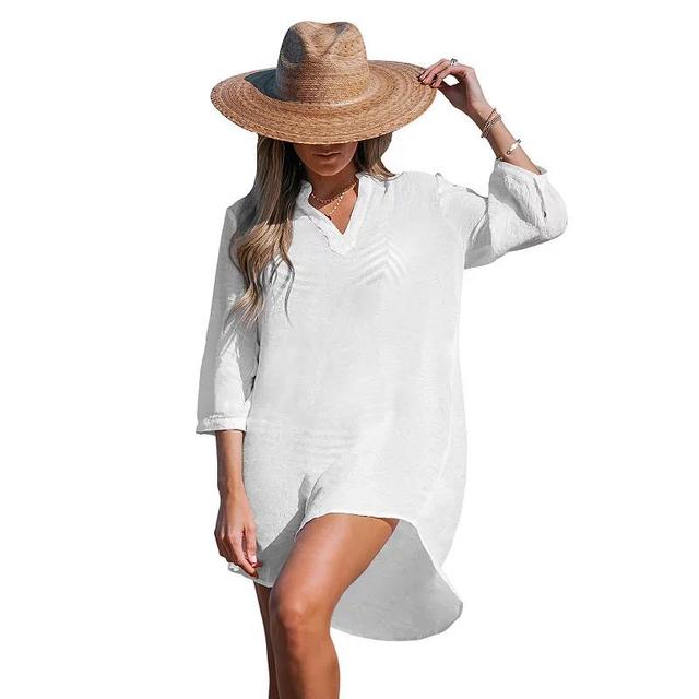 Womens CUPSHE V-Neck Cover-Up Dress Product Image