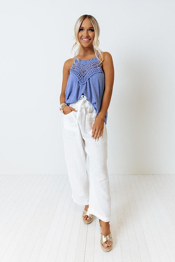 Beachy Bonding Shift Tank In Periwinkle Product Image