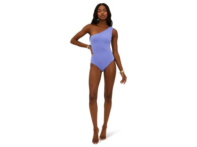 Beach Riot Alba One Piece (Periwinkle Waffle) Women's Swimsuits One Piece Product Image