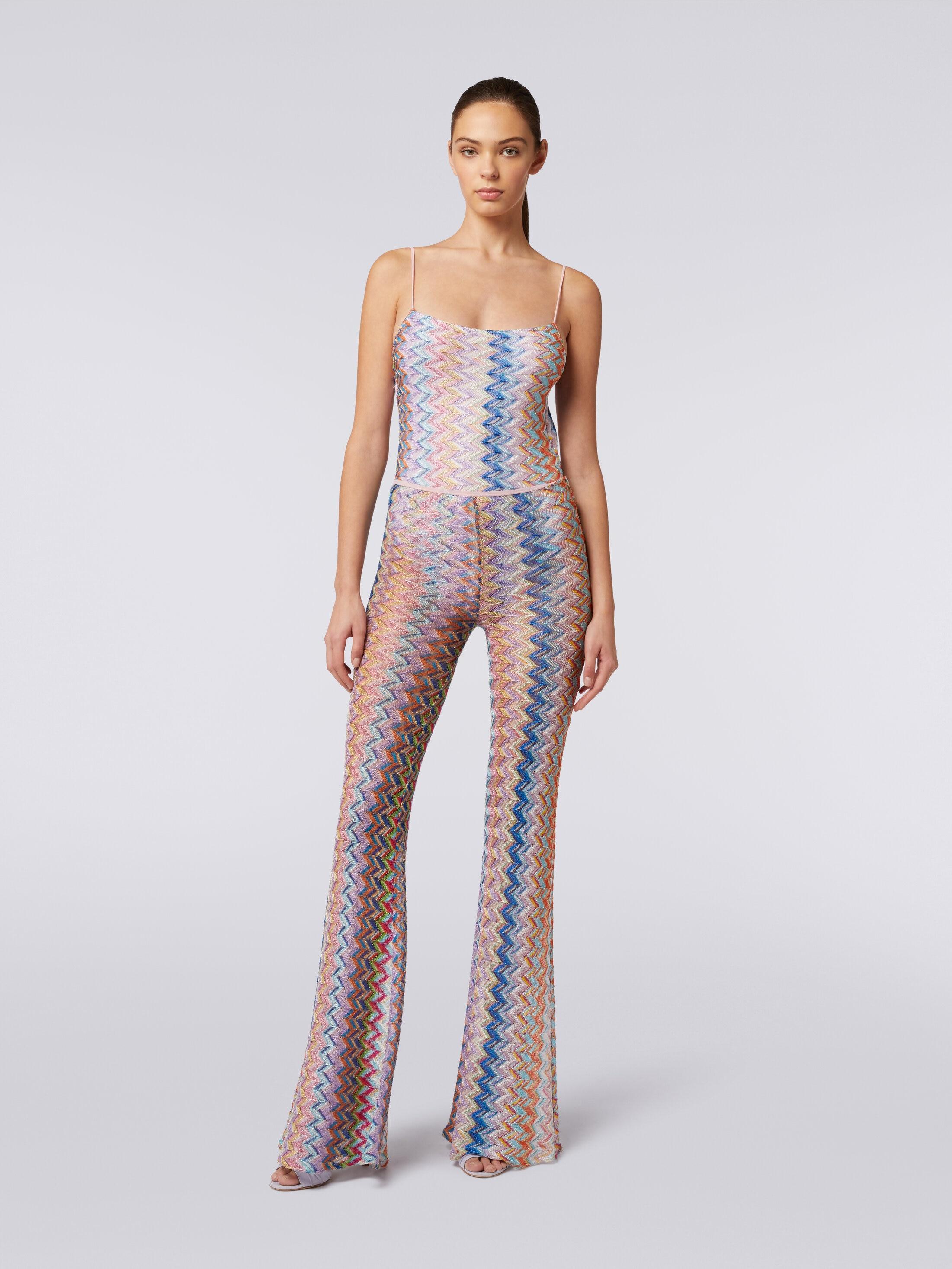 Flared trousers with lurex Product Image