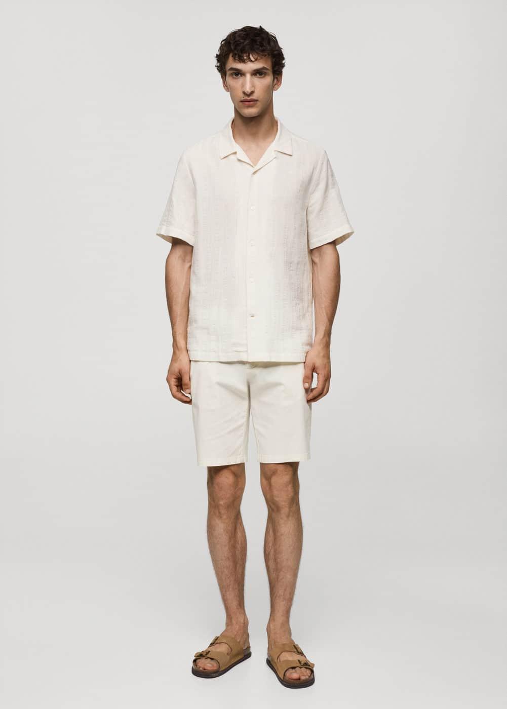 Mango Mens Slim-Fit Bermuda Shorts Product Image