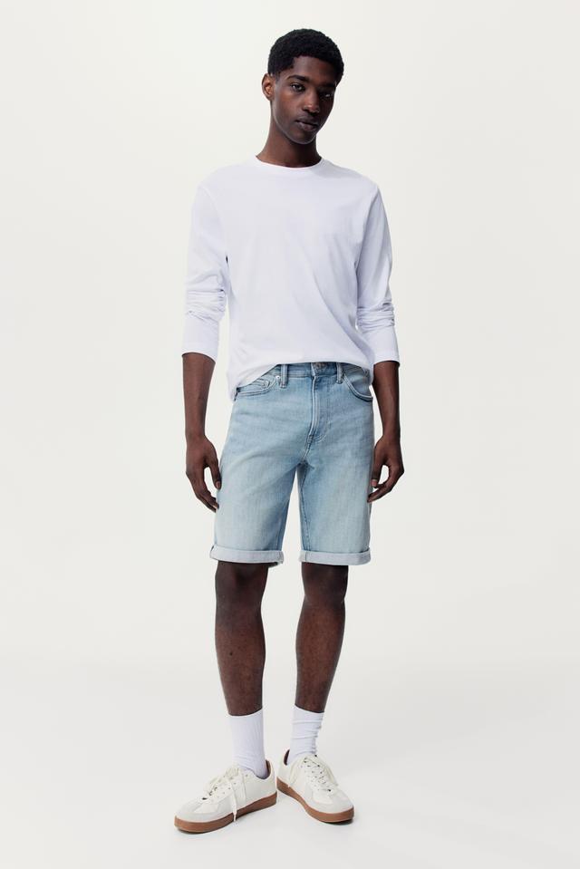 Slim Denim Shorts Product Image